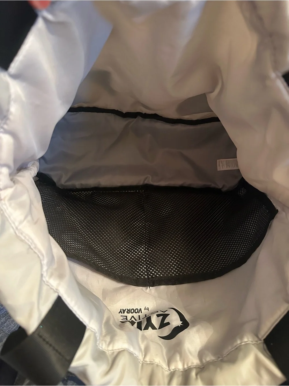 Zyia Active Gray and Black Logo Tote Bag